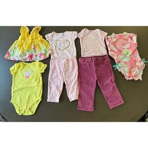 baby girl bundle dress pants jeans outfit sets swimsuit size 6-9m bodysuits